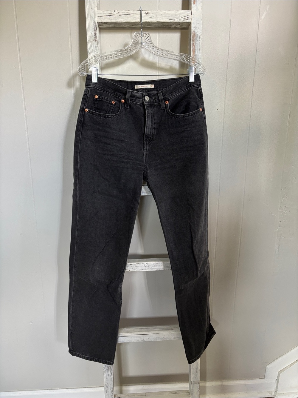 Levi's Black Low Pro Straight Leg Jeans